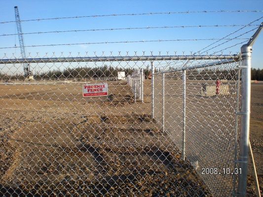 PVC Coating Gi Chain Link Fence 8ft Height With 2in Mesh And 10ft Post Spacing