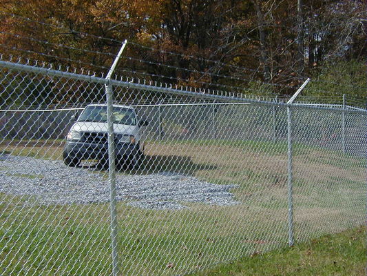 Hot Dipped Galvanized Chain Link Fence PVC Coated 50ft Length